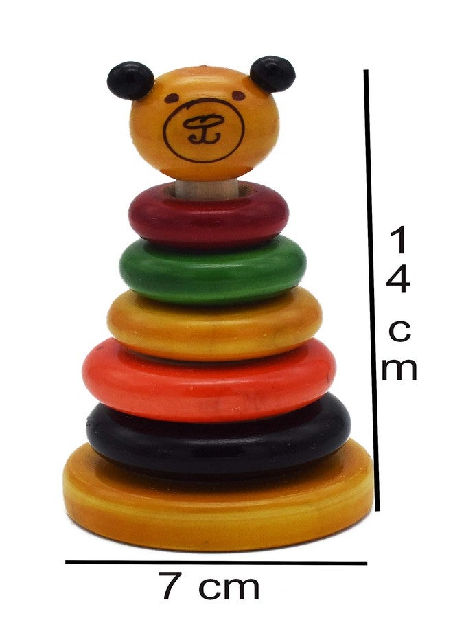 justhandmade Just Handmade Wooden Kitchen Toy Set | Ring Stacker for Kids (Combo of 2) - Image 3